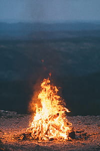 bonfire during nighttime thumbnail