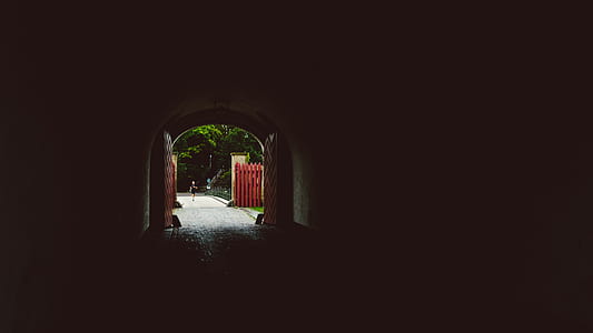 dark tunnel with opened gate thumbnail