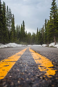 asphalt road with no overtaking line thumbnail