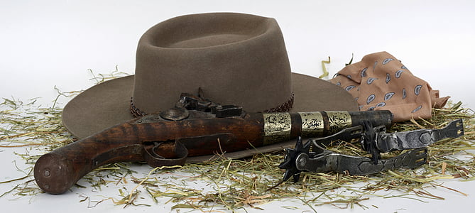 flintlock on cowboy hat thumbnail