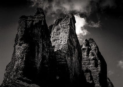 grayscale photo of mountain thumbnail