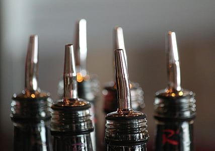 selective focus of bottles thumbnail