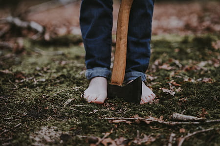 person standing on black soil thumbnail