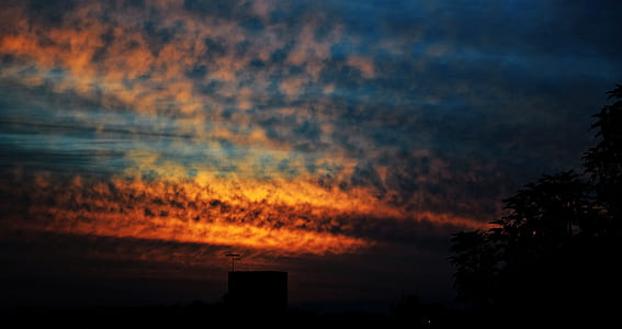dawn, nature, sky, clouds thumbnail