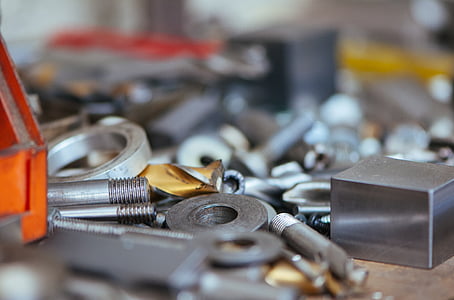 focus photo of bolts and washers thumbnail