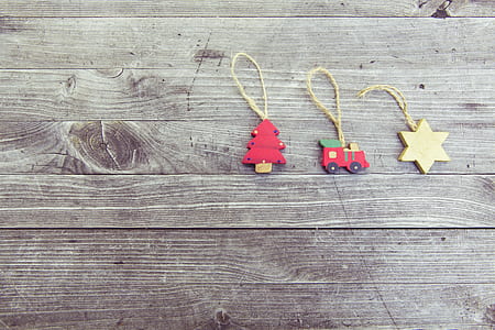 Red Christmas Tree and Car Hanging Ornament thumbnail