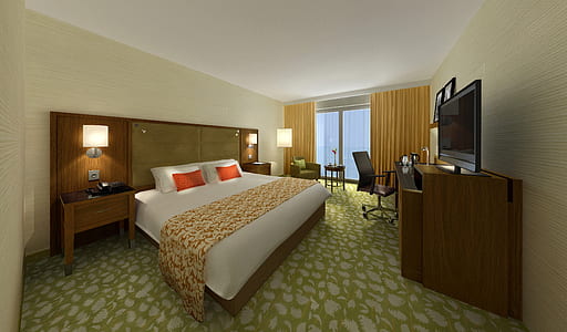 white bed near window room thumbnail