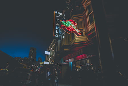 Carlo signage during nigh time thumbnail