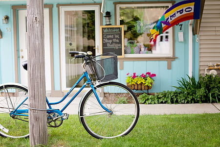 blue dutch bicycle lock on post thumbnail