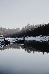 man standing near body of water during daytime thumbnail