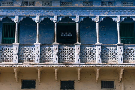 blue, building, wall, architecture thumbnail