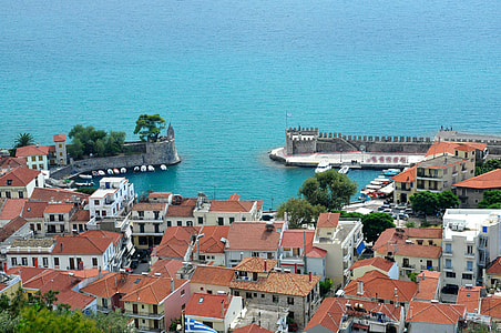 Nafpaktos; view from the fortress in Greece thumbnail