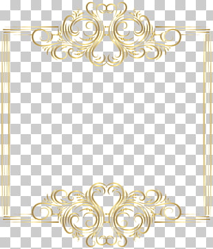 Gold , Gold Border Frame , gold frame illustration PNG clipart