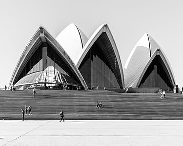 Sidney Opera House grayscale photography thumbnail