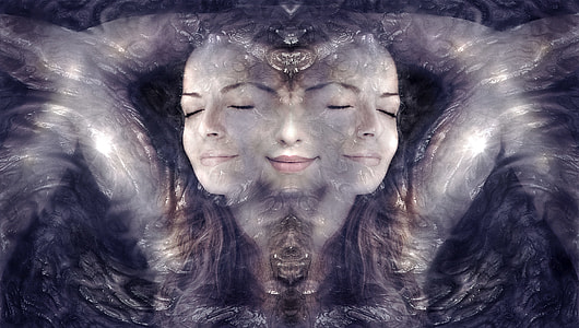mirror photography of black haired woman thumbnail