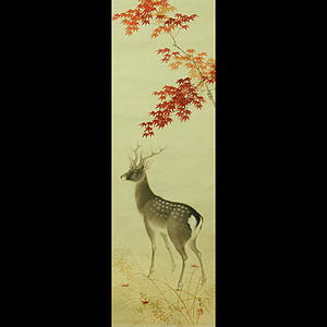 gray deer painting thumbnail