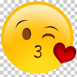 Emoji Smiley Emoticon Sticker, Emoji Face Photos, yellow and red kiss emoji illustration PNG clipart
