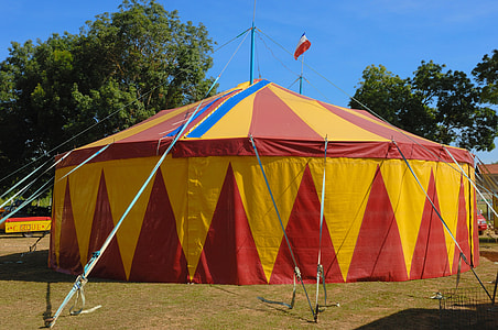 red and yellow circus tent thumbnail