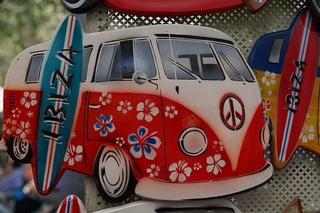 white and pink minivan decor thumbnail