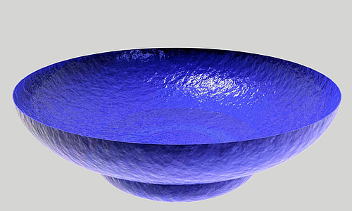round blue ceramic bowl thumbnail
