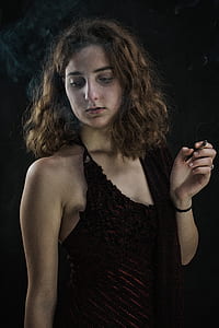 woman wearing red dress thumbnail