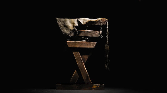 gray textile on top of brown wooden stand thumbnail