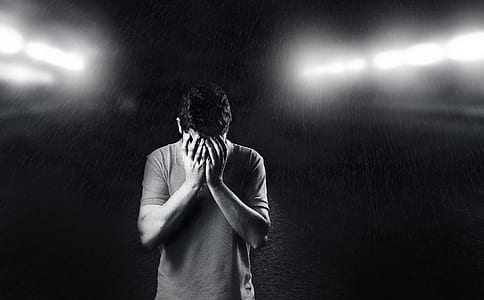 grayscale photo of man thumbnail