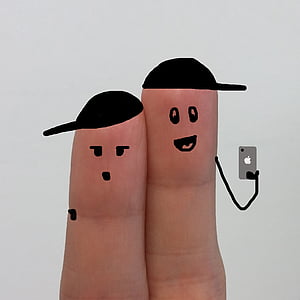 two person's fingers thumbnail