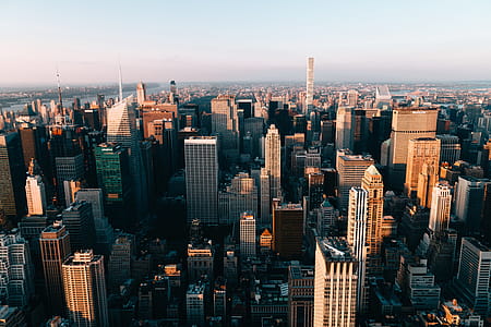 Towering New York Building From Above Photo thumbnail