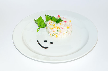Smiley Rice Dish with Cilantro thumbnail