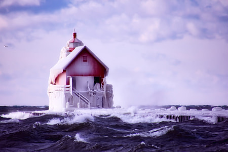 house surrounded by body of water thumbnail