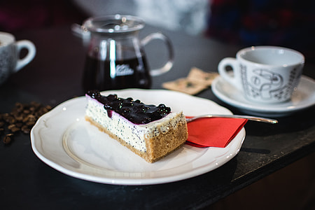 Cheesecake with poppy seed and blueberries thumbnail