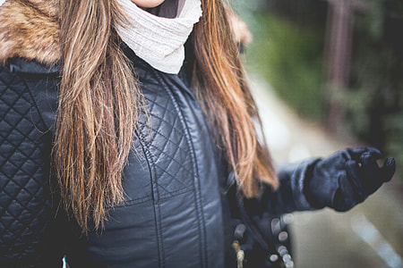 Girl Wearing Leather Jacket thumbnail
