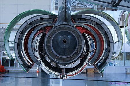 black and silver airplane engine block thumbnail