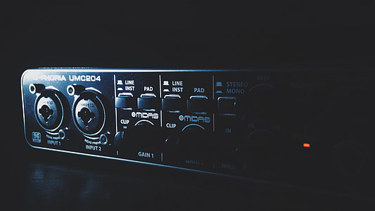 black stereo component thumbnail