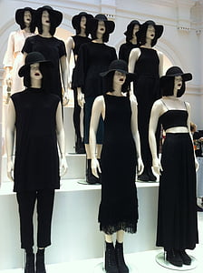 female mannequins dressed with black clothings thumbnail