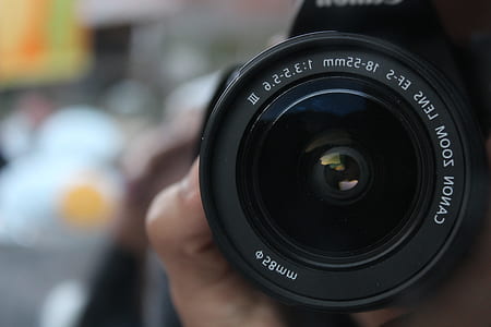 selective focus photo of black DSLR camera thumbnail