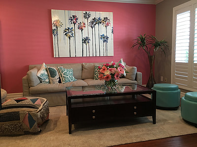 brown and blue living room furniture set thumbnail