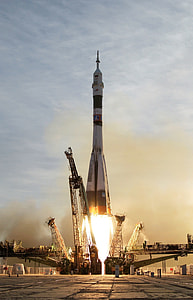 space shuttle about to launch at golden hour thumbnail