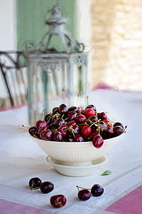 bowl of red and black grapes thumbnail