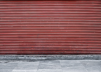 photo of closed red door shutter thumbnail