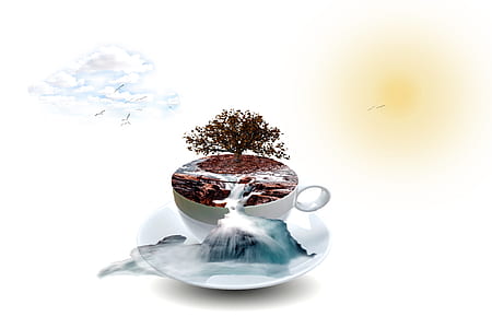 white ceramic mug on white ceramic saucer thumbnail