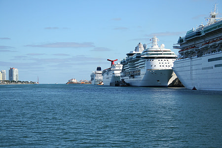 cruise ships under sunny sky thumbnail