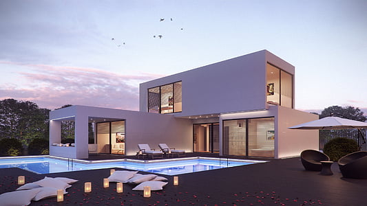 white and brown concrete mansion thumbnail