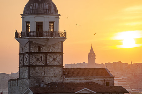 gray concrete lighthouse in sunset thumbnail