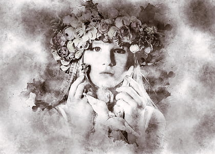 woman wearing flower accessories thumbnail