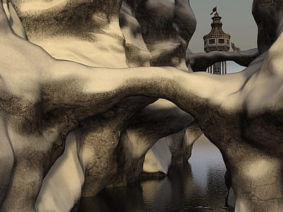 brown rock formation painting thumbnail