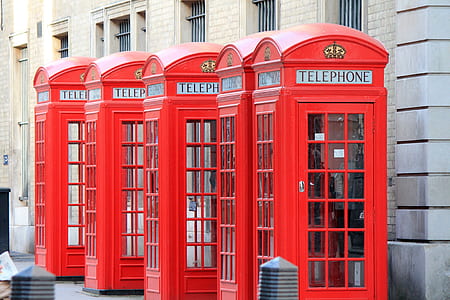 four telephone booths thumbnail