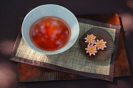 round white ceramic bowl beside plate thumbnail