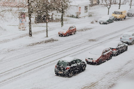 Snowy Street with Cars thumbnail